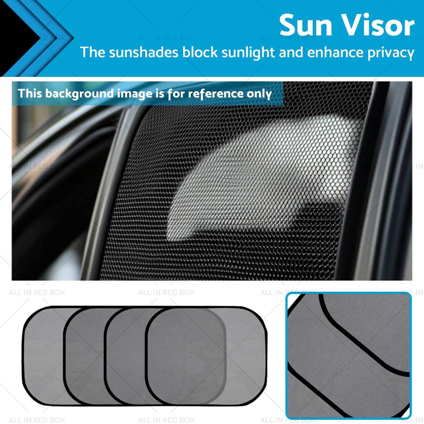 4 x Car Side Window Sun Shade Mesh Cover