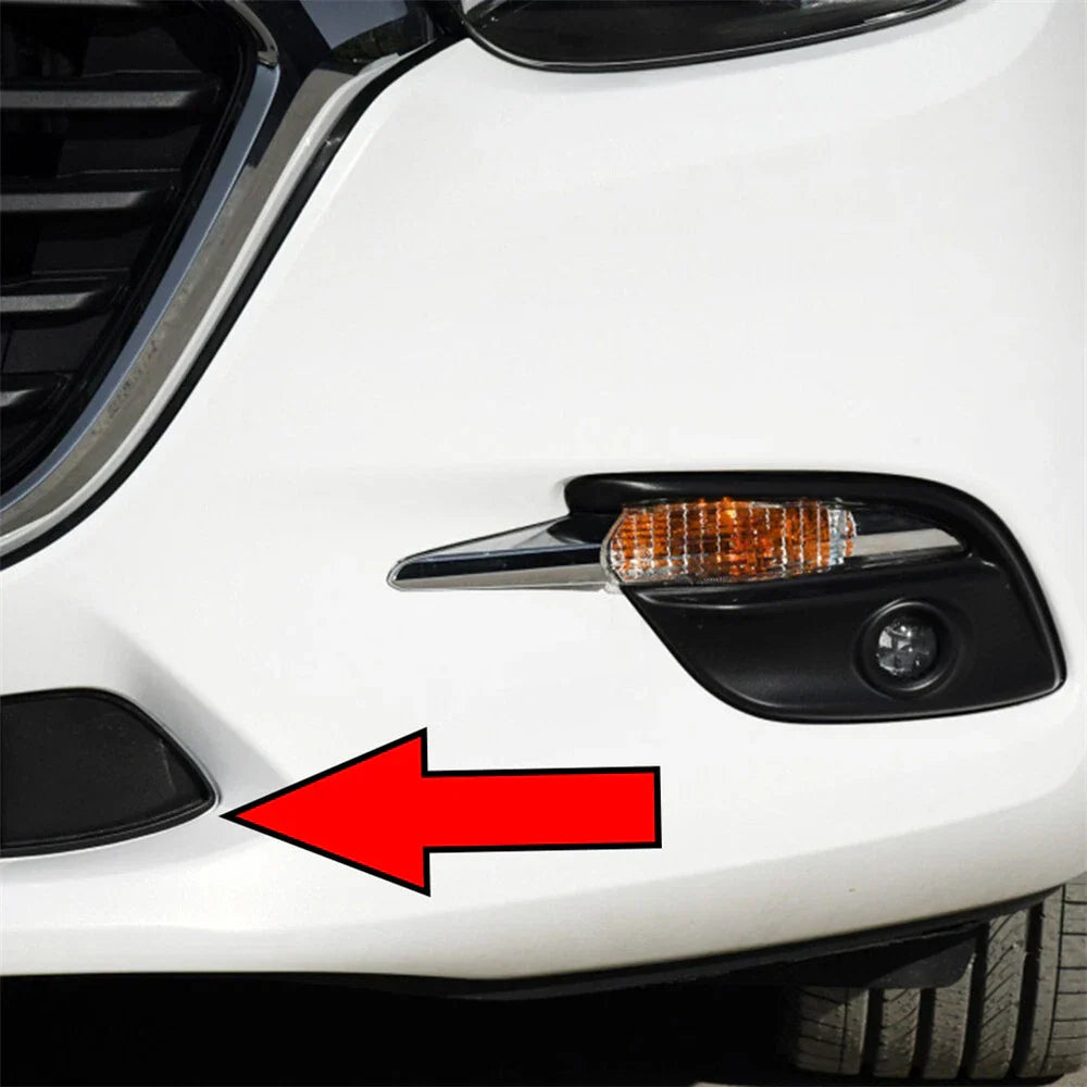 Front Bumper Lower Grille Tow Eye Covers for Mazda 3 (2017-2018)
