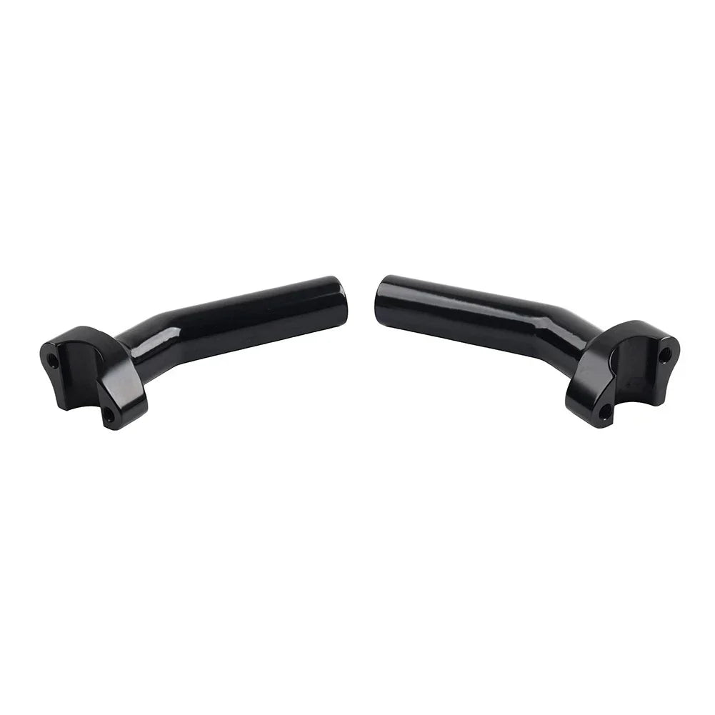 6" CNC Pullback Handlebar Risers Black for Harley Dyna Softail Sportster (2004-2023)