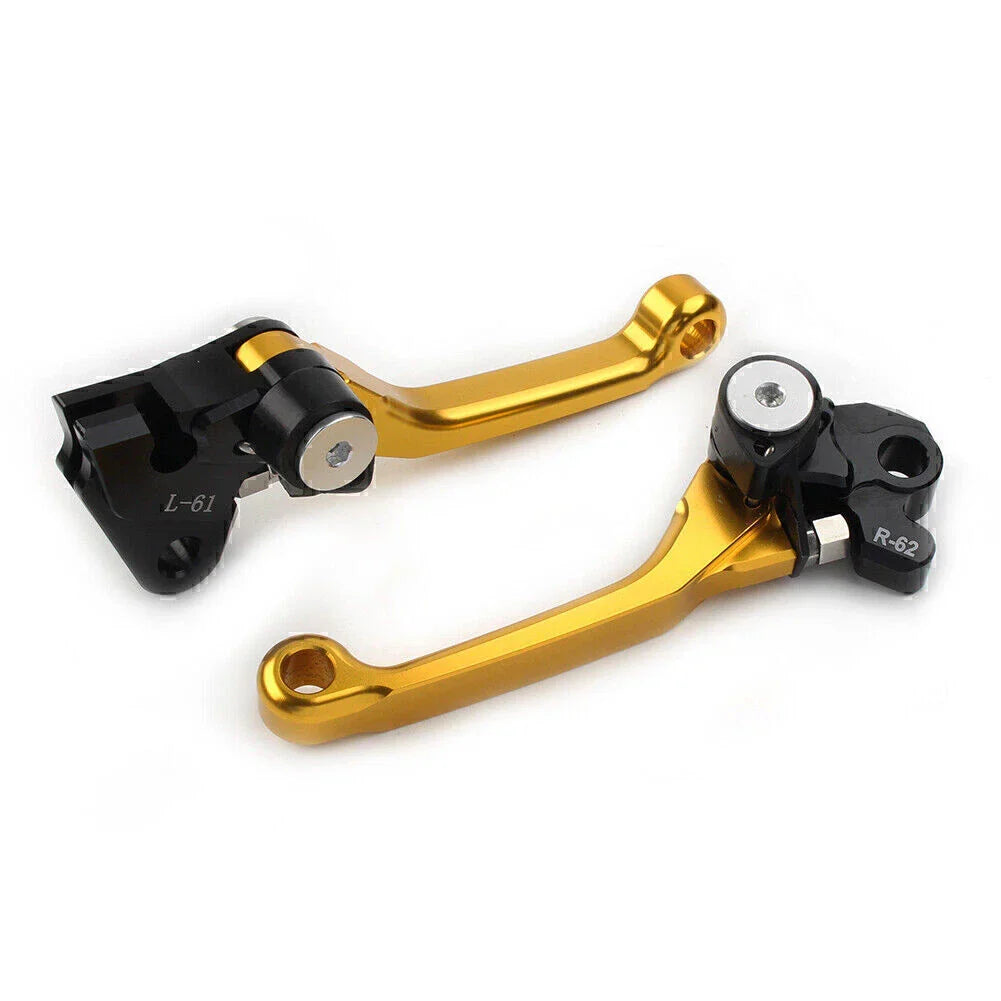 GOLD Pivot Dirt Clutch Brake Levers for Kawasaki KX450F (2006-2012)