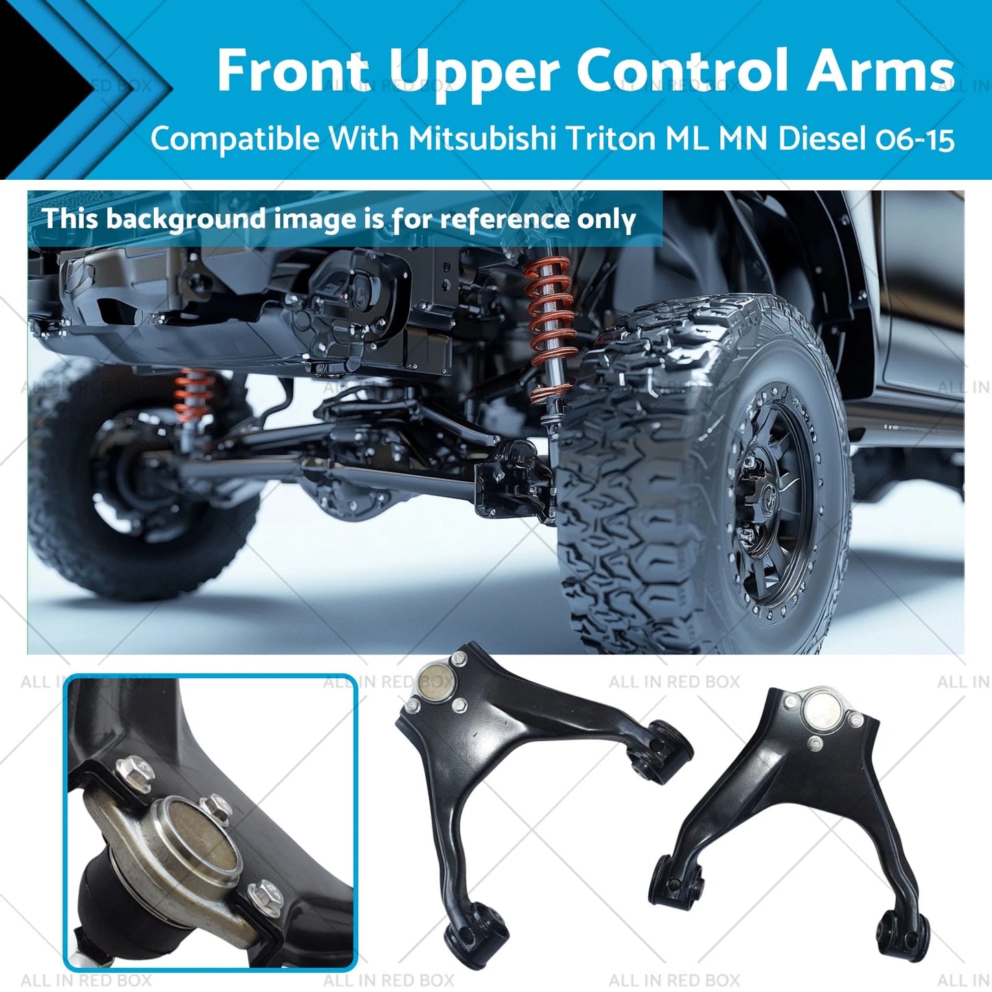 Front Upper Control Arms for Mitsubishi Triton ML MN 2006-2015 4WD ()