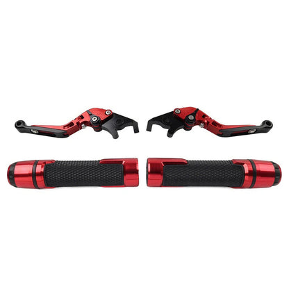 Red Extendable Brake Clutch Levers Grip Set for Suzuki GSXR1000 (2001-2023)