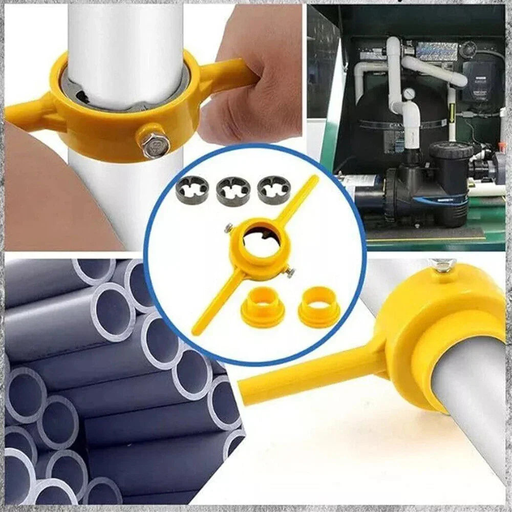 6pcs Plastic Pipe Thread Die Kit for PVC Plumbing Tool
