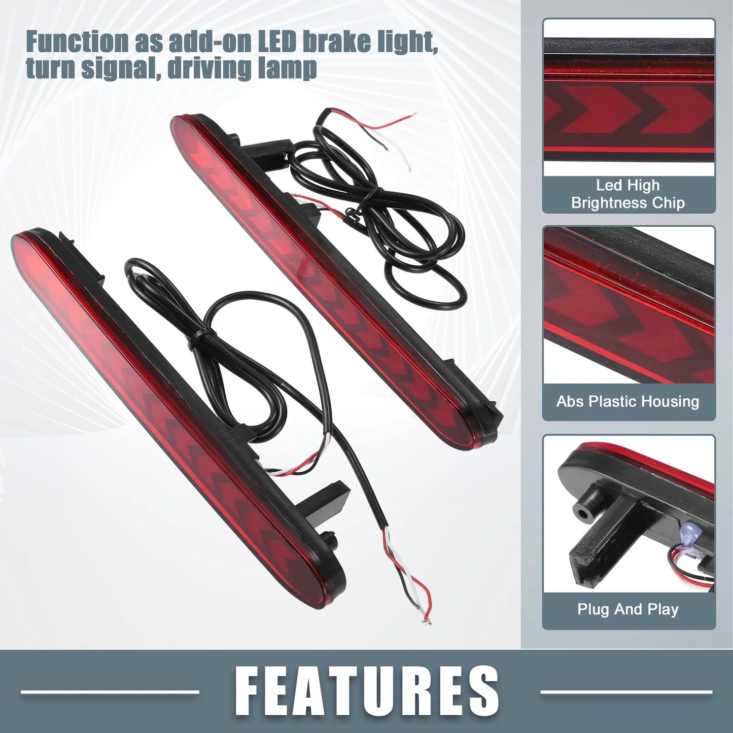 Rear Bumper Reflector Light for Honda Odyssey (2018-2023) - Red Tail Light