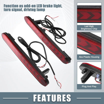 Rear Bumper Reflector Light for Honda Odyssey (2018-2023) - Red Tail Light