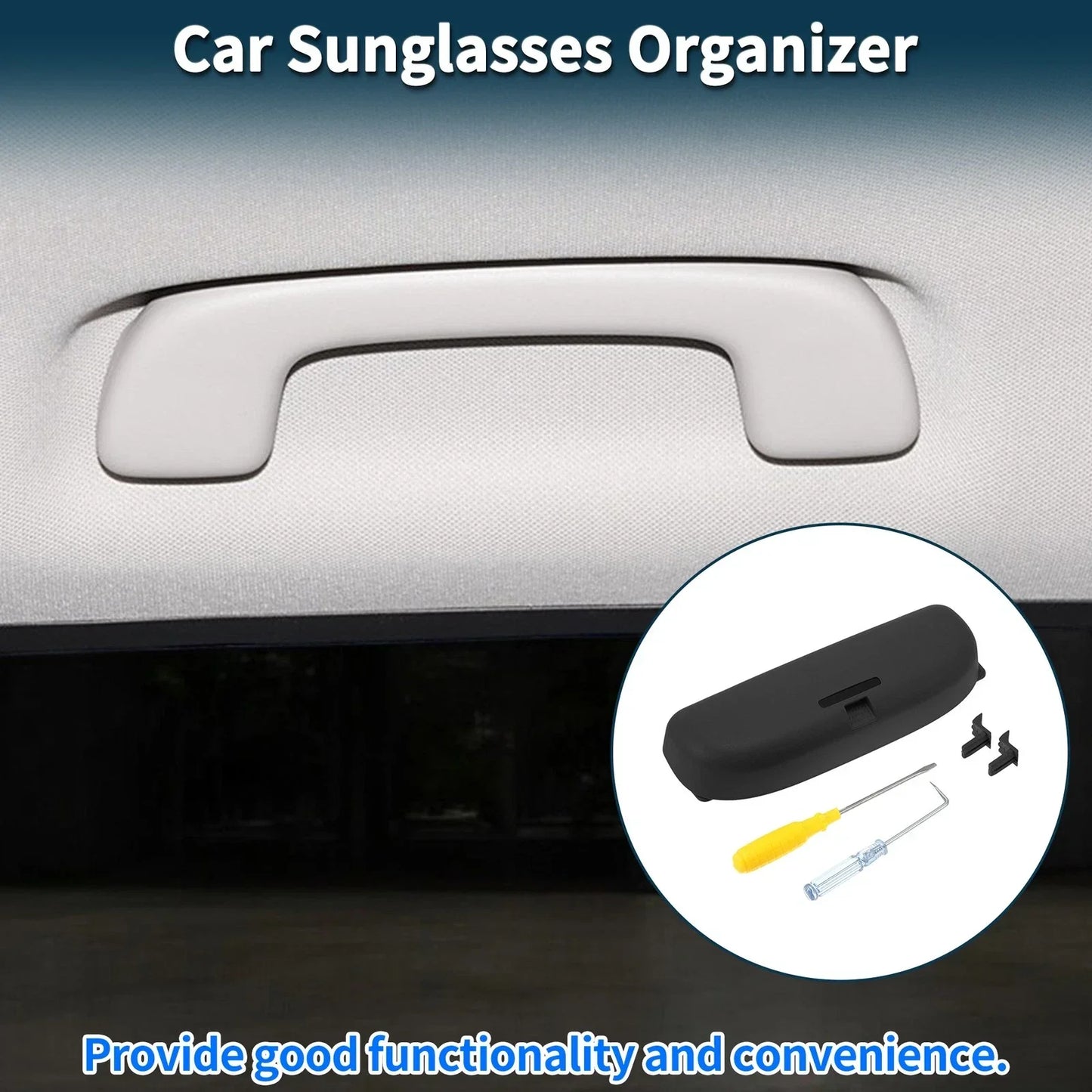 Sunglasses Case for BMW 1 Series F20 Eyeglasses Holder Storage Box Black