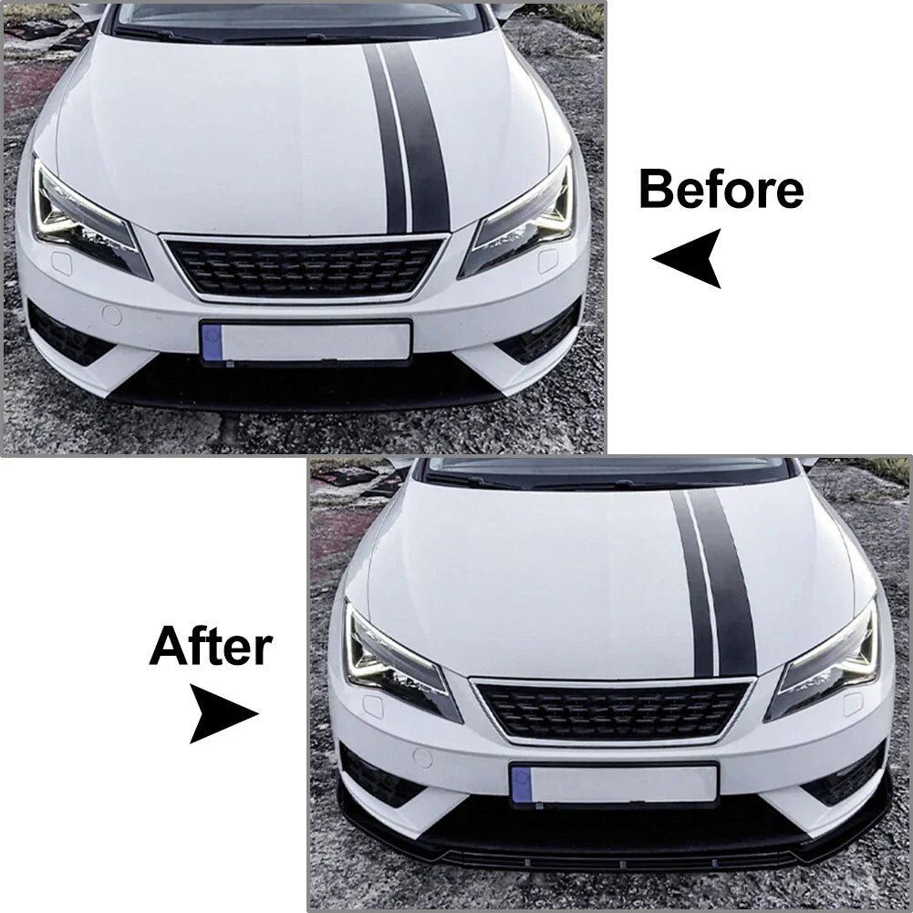 3 Pcs Front Bumper Spoiler Lip for Seat Leon MK3.5 (2017-2020)