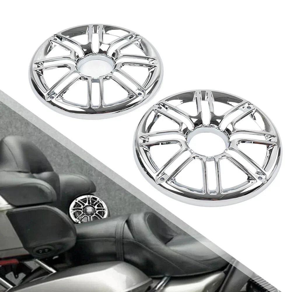 Chrome Rear Speaker Trim Grill Cover for Harley Electra Tri Glide (2009-2023)