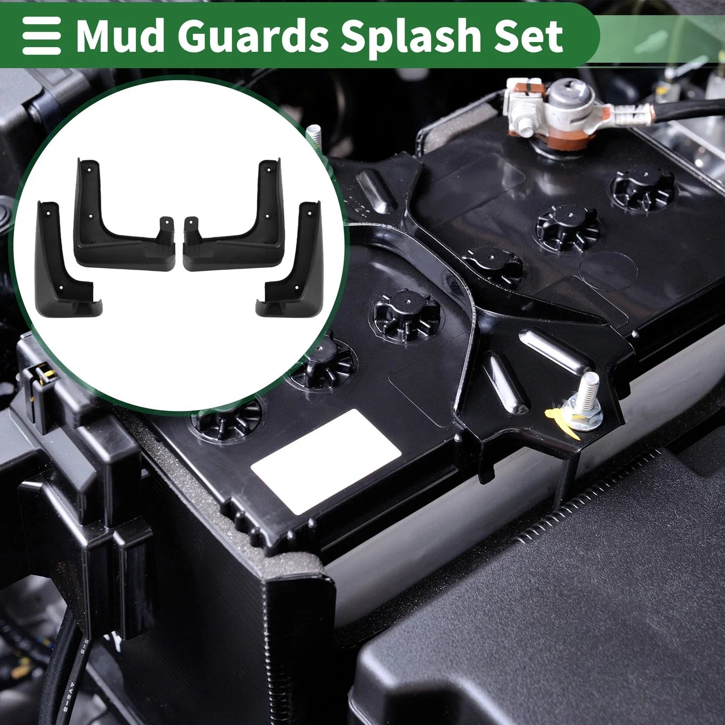 Mud Flaps Splash Guards for Hyundai Tucson (2017-2020) with Mount Accessories