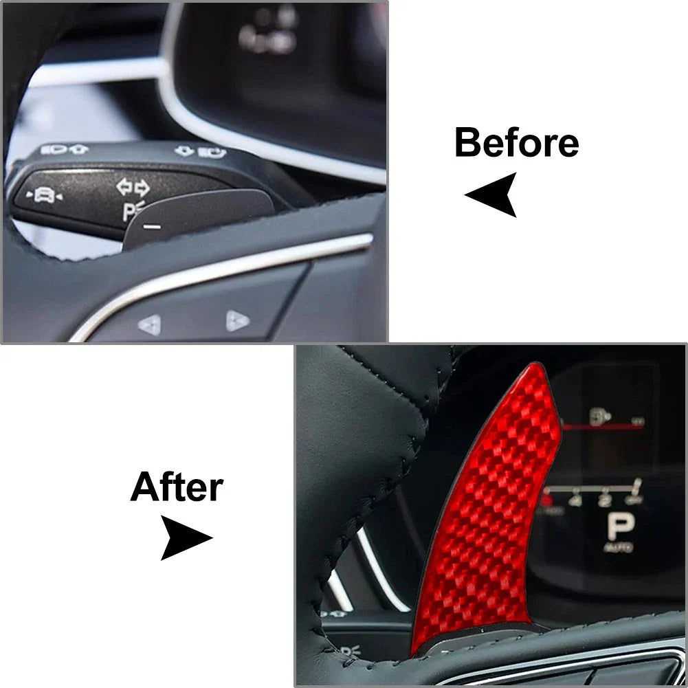 Steering Wheel Shift Paddle Extensions  Red for Audi A3 A4 A5 A6 A7 A8 Q5 Q7 S3 S5
