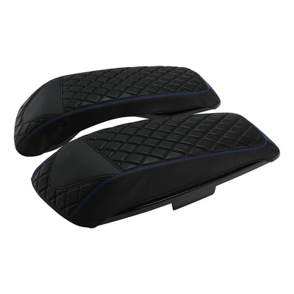 Saddlebag Lid Covers Black Blue for Harley Street Glide (2014-2023)