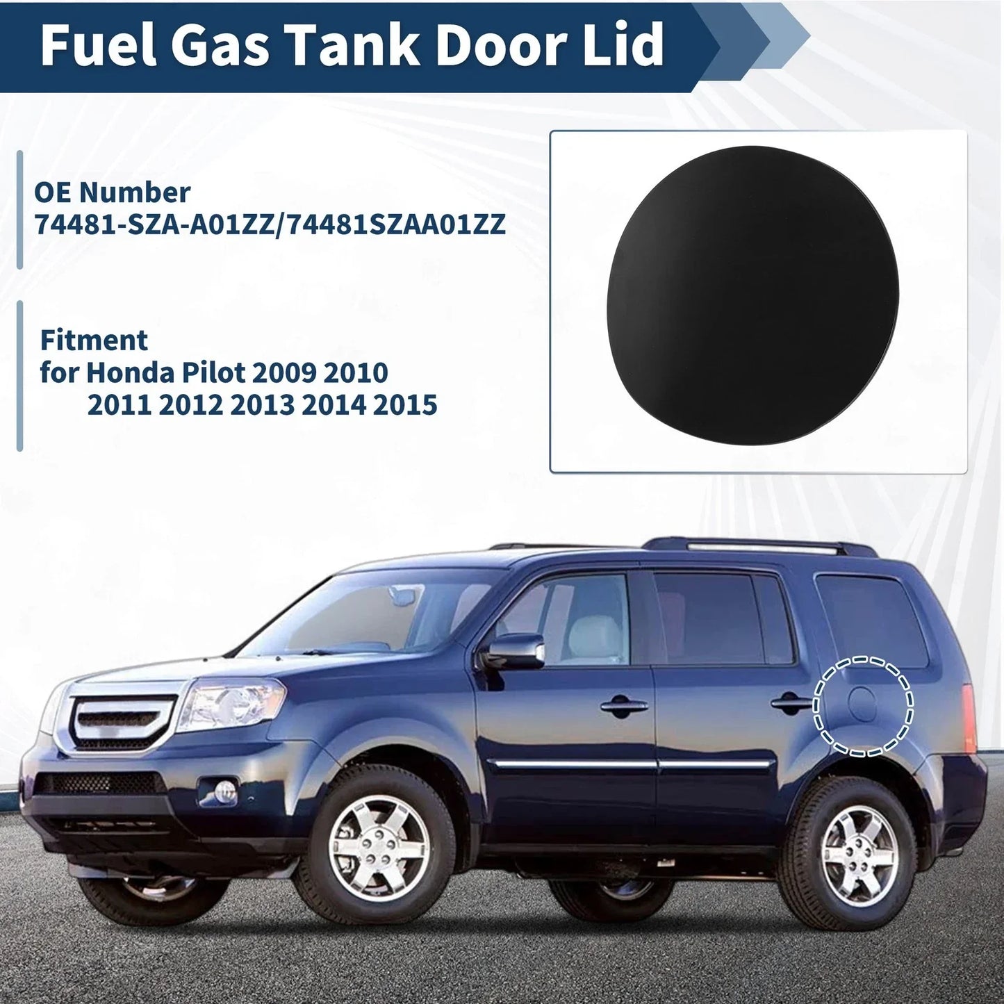 Fuel Tank Door for Honda Pilot 2009-2015 Gas Filler Door Replacement