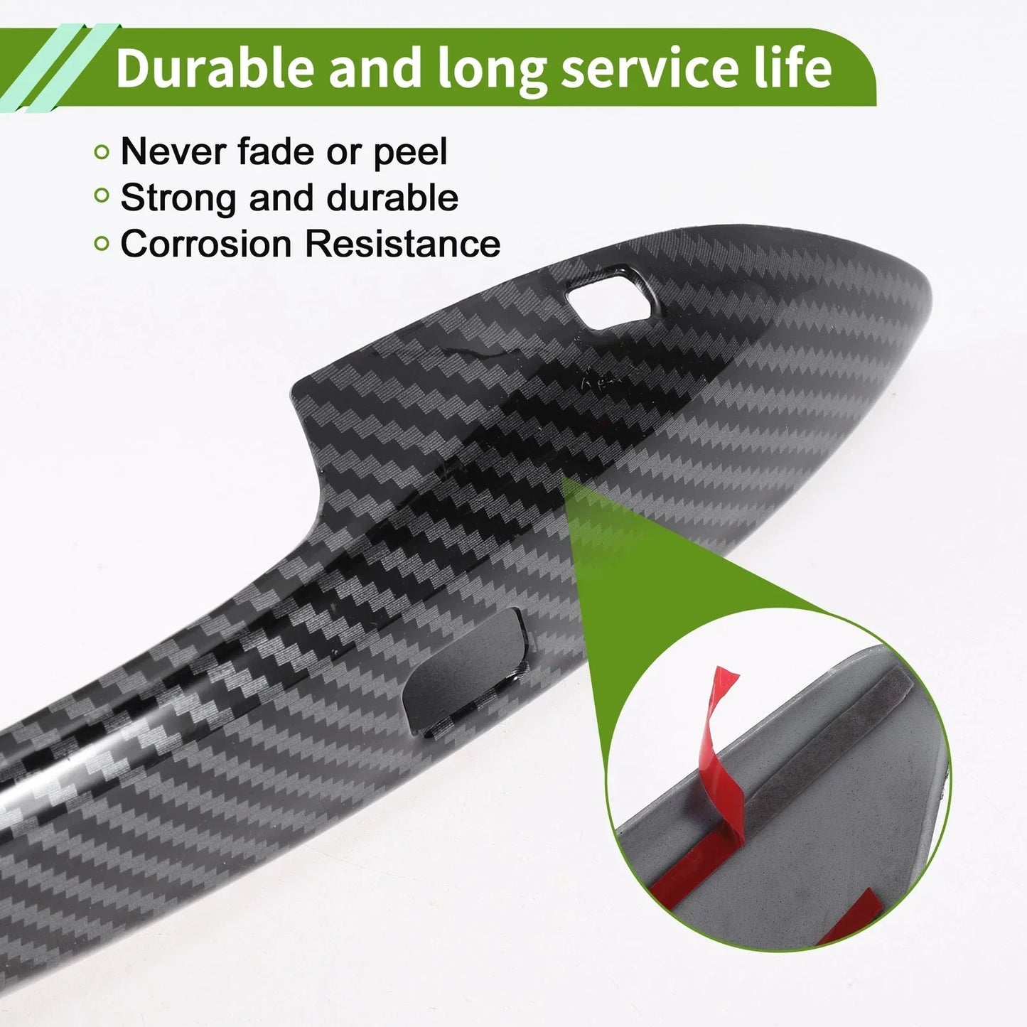 Exterior Door Handle Cover Trim for Hyundai Elantra (2021-2024) Carbon Fiber