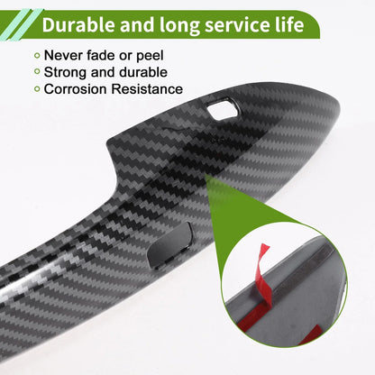 Exterior Door Handle Cover Trim for Hyundai Elantra (2021-2024) Carbon Fiber
