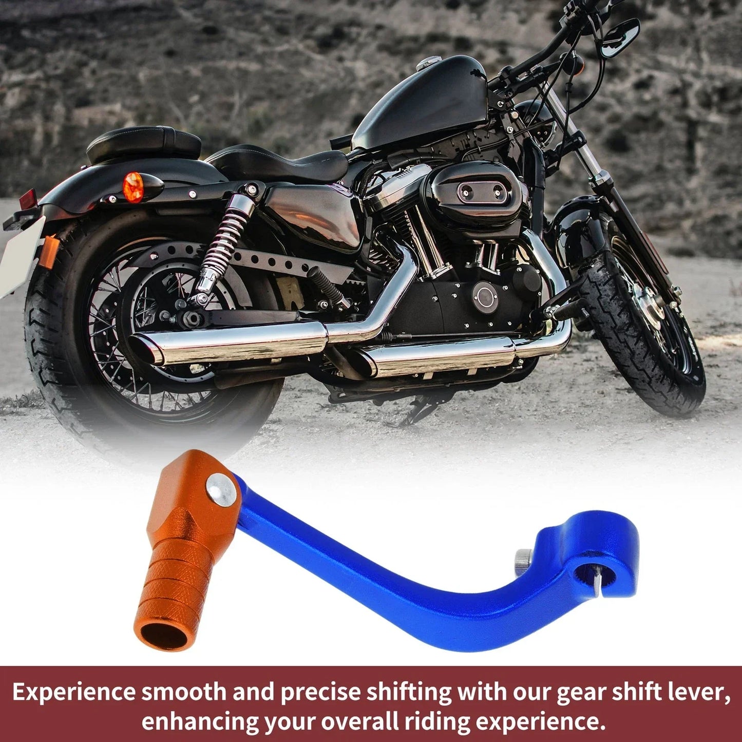 Folding Motorcycle Gear Shifter Lever for Honda CRF110F (2013-2018) Blue Orange