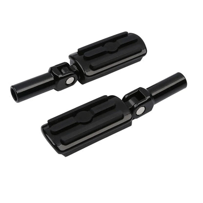 Black Passenger Footpeg Mounts for Harley Softail Slim FLS (2012-2017) FLSTSB (2008-2011)