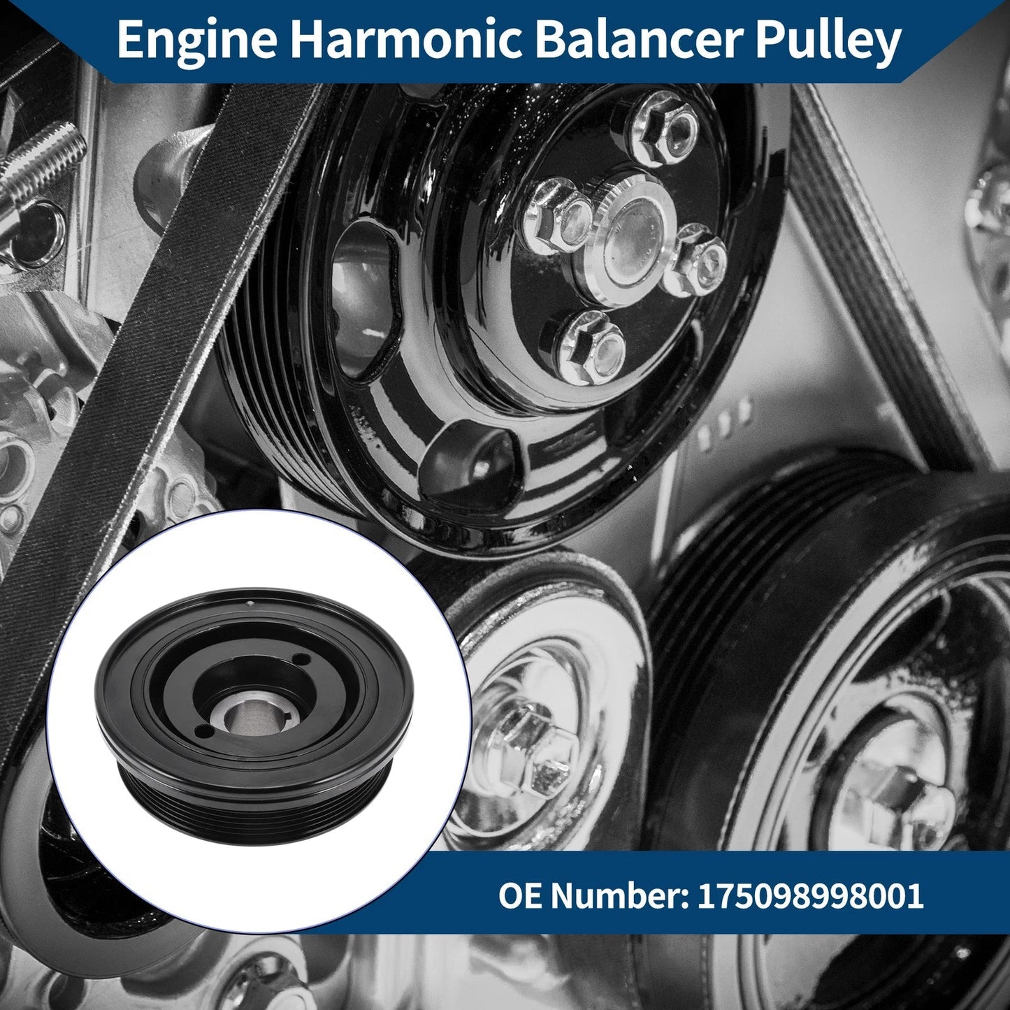 Harmonic Balancer Crank Pulley for Lexus LS460 6 Groove (2007-2017)
