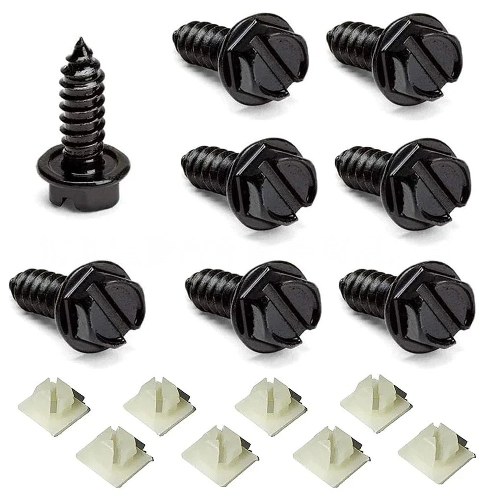 License Plate Screws & Tag Mounting Hardware Clips for Car Truck