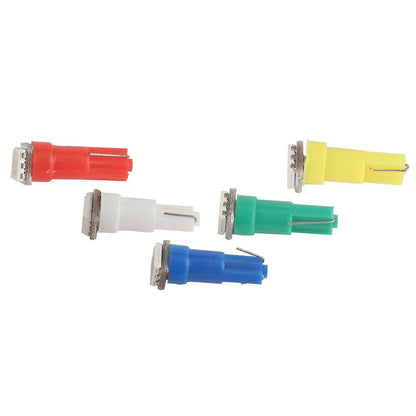 50pcs T5/T10 1-5050-SMD LED Car Lights Bulbs for Auto Interior Decoration