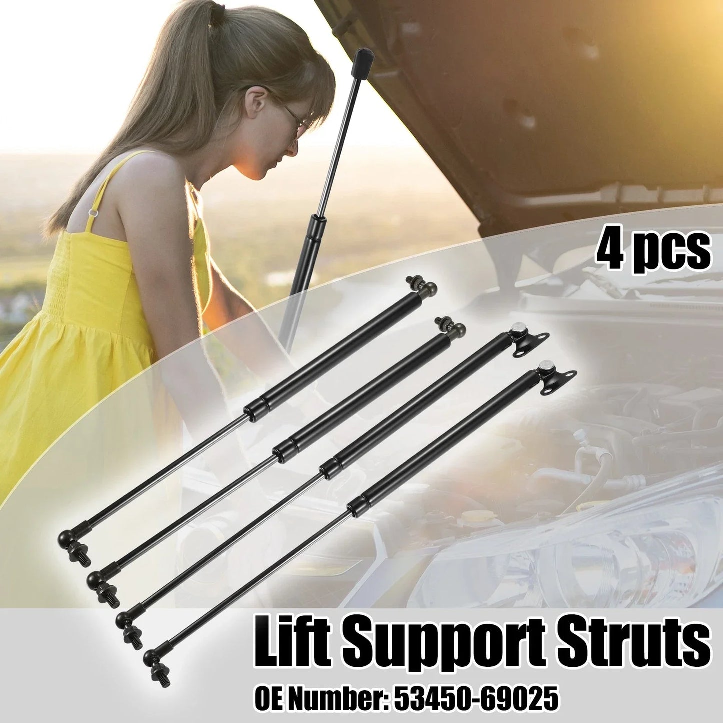 4 x Lift Support Gas Struts for Lexus LX470 (1998-2007)