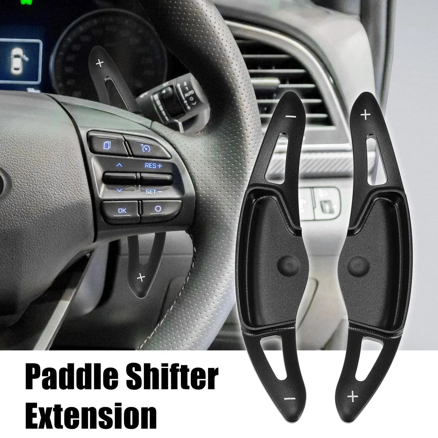 Steering Wheel Paddle Set for Hyundai Elantra Sport (2017-2019) Aluminum Black