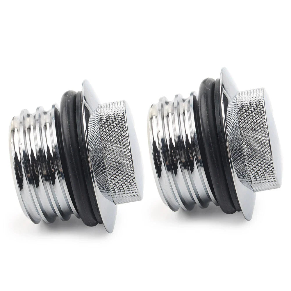 Flush Pop Up Gas Cap Vented Fuel Tank Cover for Harley Chrome