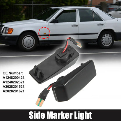 Pair Side Marker Lights for Mercedes-Benz (A-Class, C-Class, E-Class)