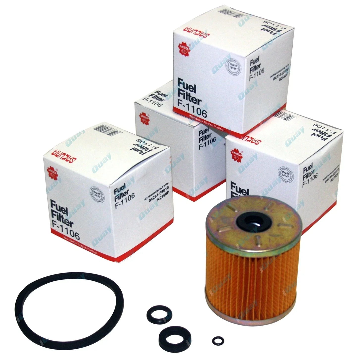 4 Primary Diesel Fuel Filters for Landcruiser 80 Series HZJ80 Cartidge=R2590P