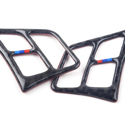 2 x Carbon Fiber Steering Wheel Knobs Covers for BMW 3 Series E90 (2005-2012)