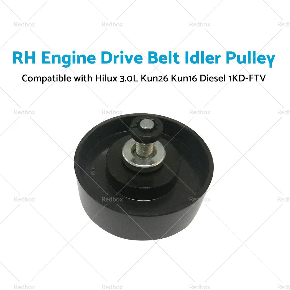 Drive Belt Idler Pulley for Toyota Hilux KUN16 KUN26 3.0L Turbo Diesel (2005-2015)