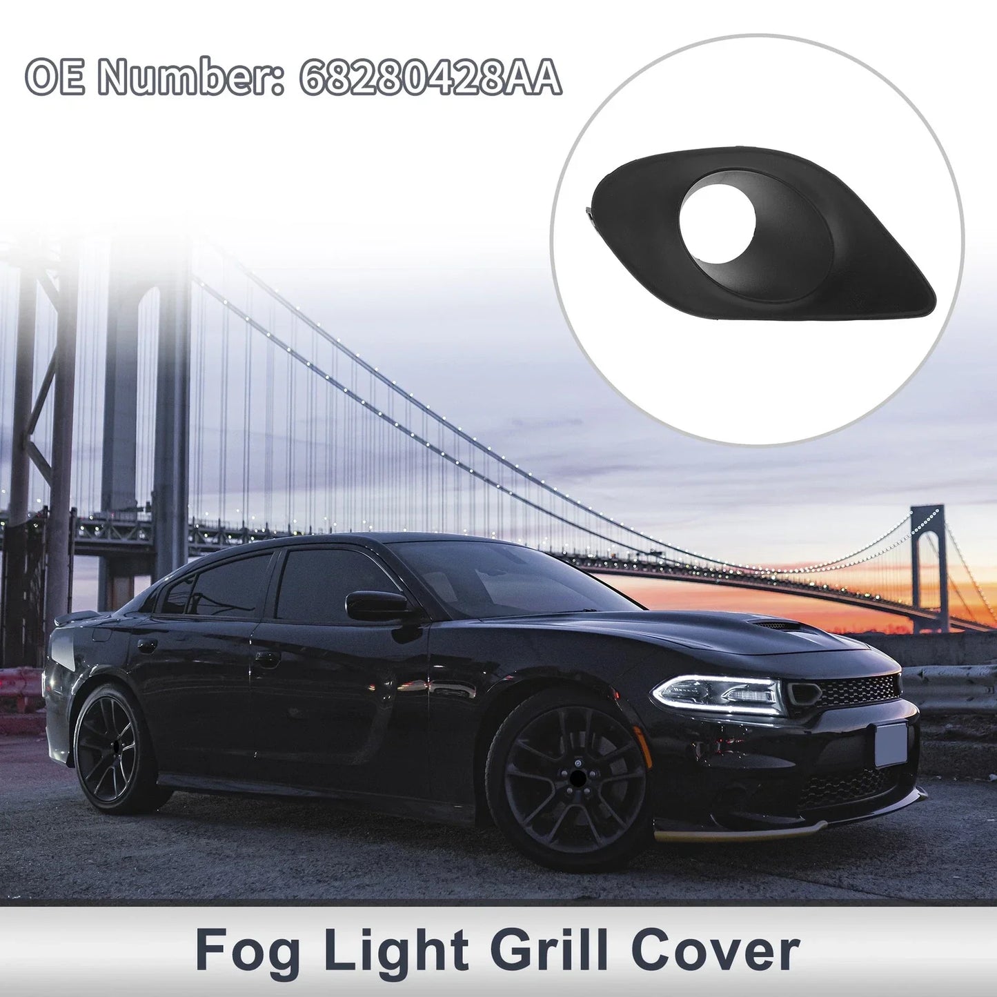 Fog Light Grill for Dodge Charger 2015-2020 (1 x)
