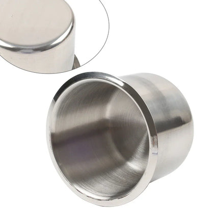 Stainless Steel Drop-in Cup Holder for Poker Table Yacht Boat RV Car Truck