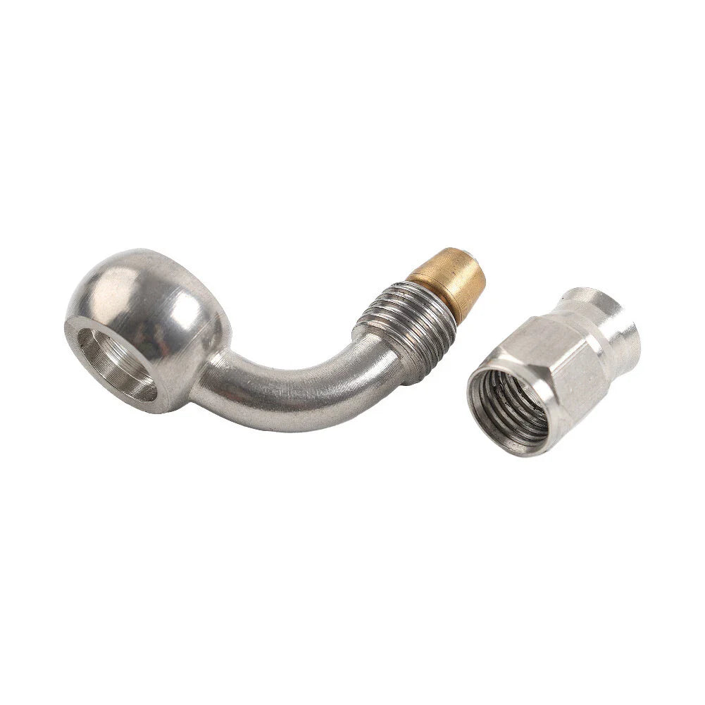 10.2mm Stainless Steel AN-3 90 Degree Eye Banjo Hose Ends for Motorcycle