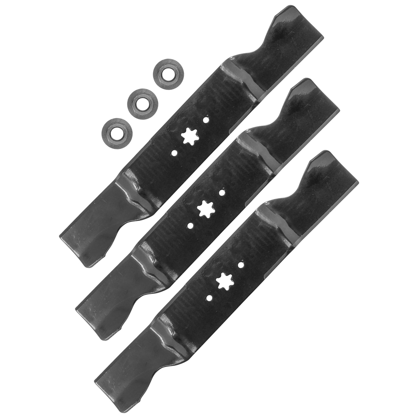 Deck Blades w Nuts Replacement for MTD Cub Cadet RZT54 RZT-54 54" (2005–2018)