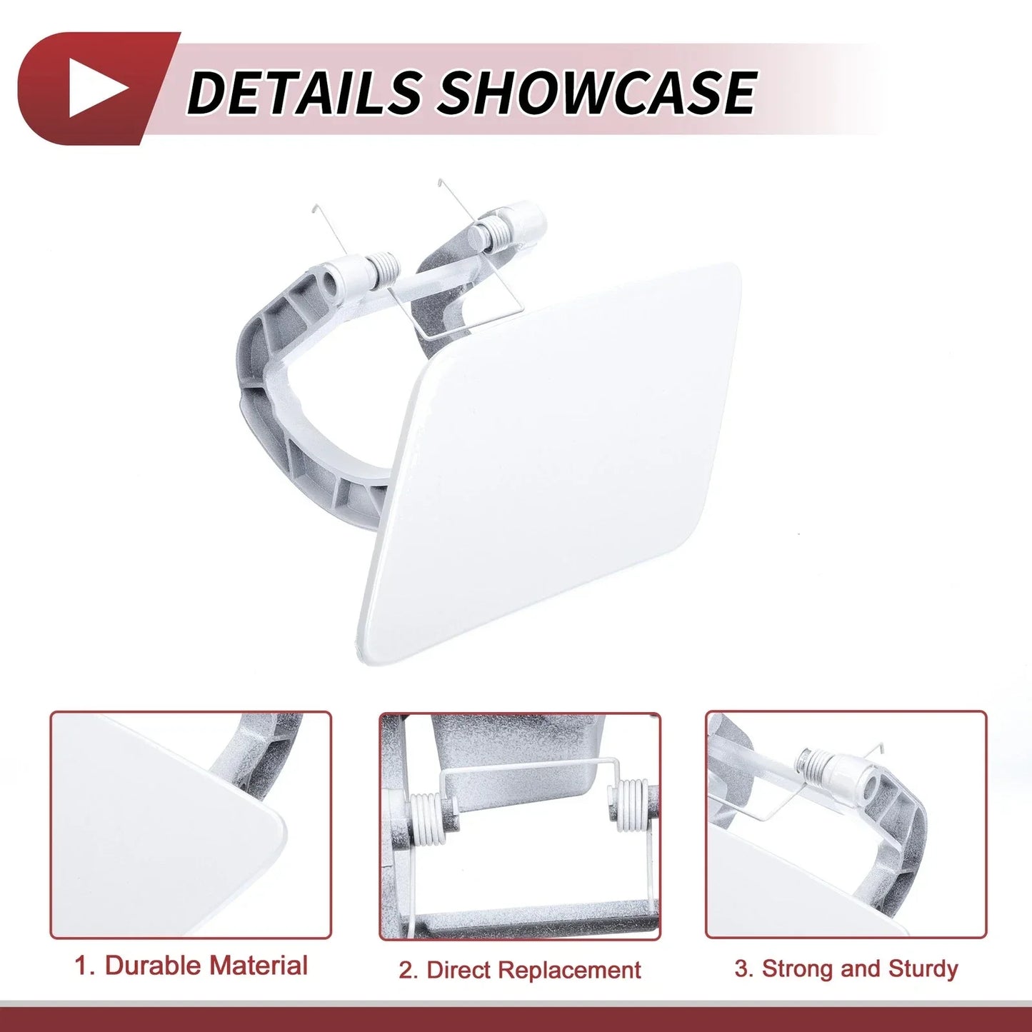 Front Left Washer Nozzle Cover for Mercedes-Benz S350 (2012-2013) White 1 x