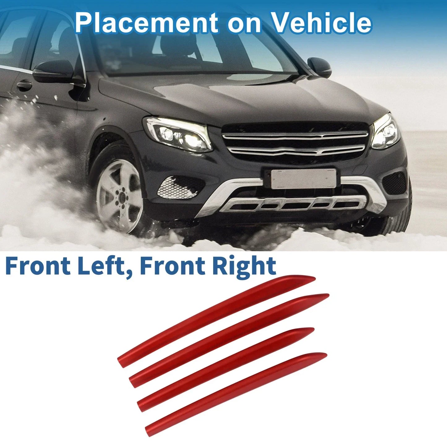 Front Left & Right Headlight Trim Bezel for Mercedes-Benz GLC Class (2016-2023)