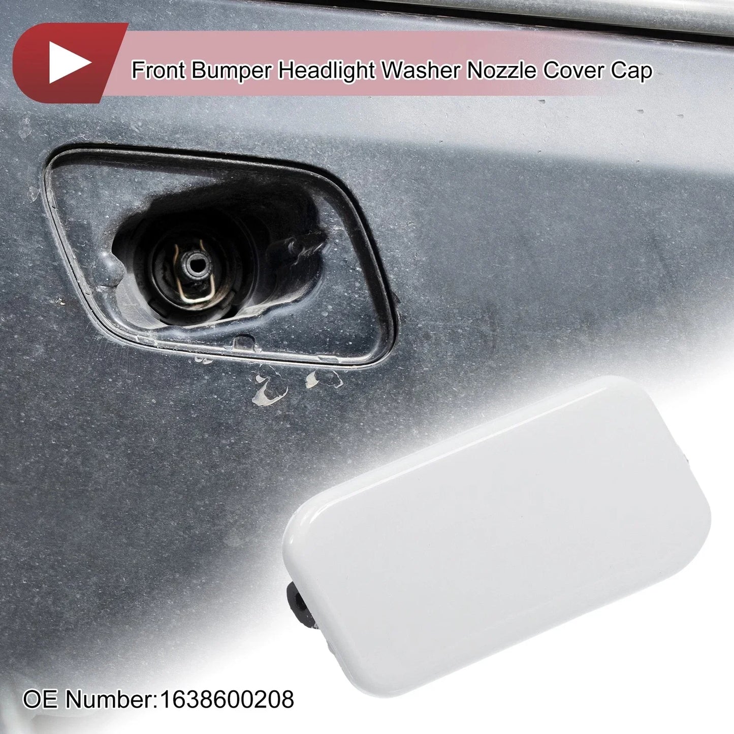 Front Right Washer Nozzle Cover for Mercedes-Benz ML500 (2002-2005) White 1 x