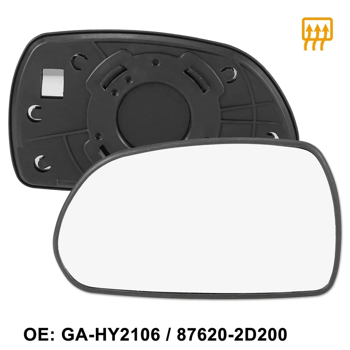 Left Driver Side Rearview Mirror Glass for Hyundai Elantra (2011-2016)