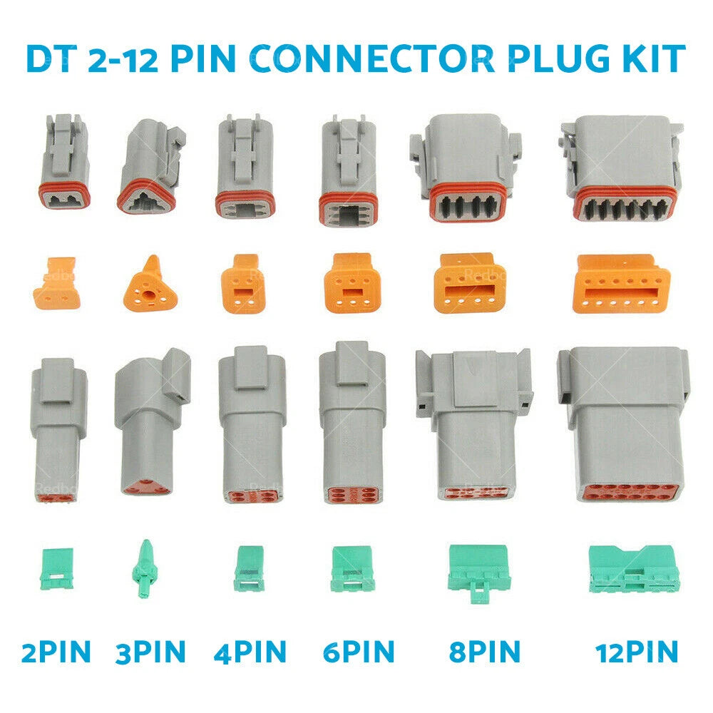 750PCS Deutsch DT Connector Kit 2/3/4/6/8/12 Pin Male Female Connectors