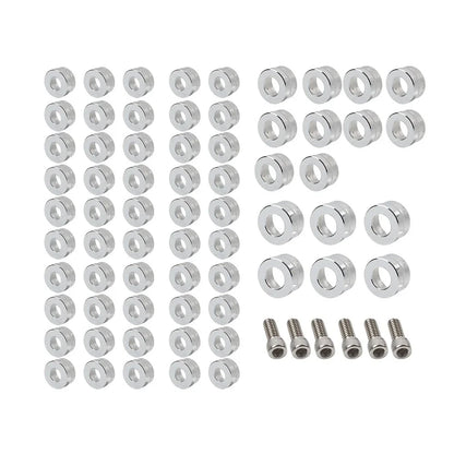 66X Chrome Engine Bolt Topper Caps for Harley Touring Road Street Glide (2009-2023)
