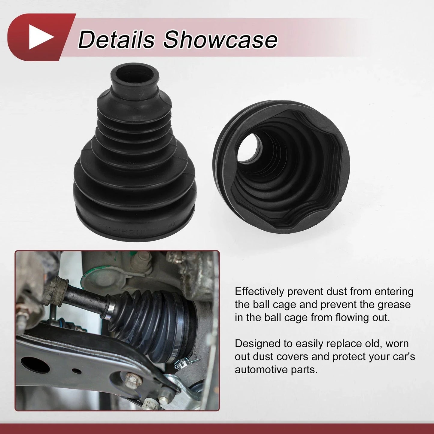 Inner CV Joint Boot Kit with Clamps for BMW 320i (2013-2018)