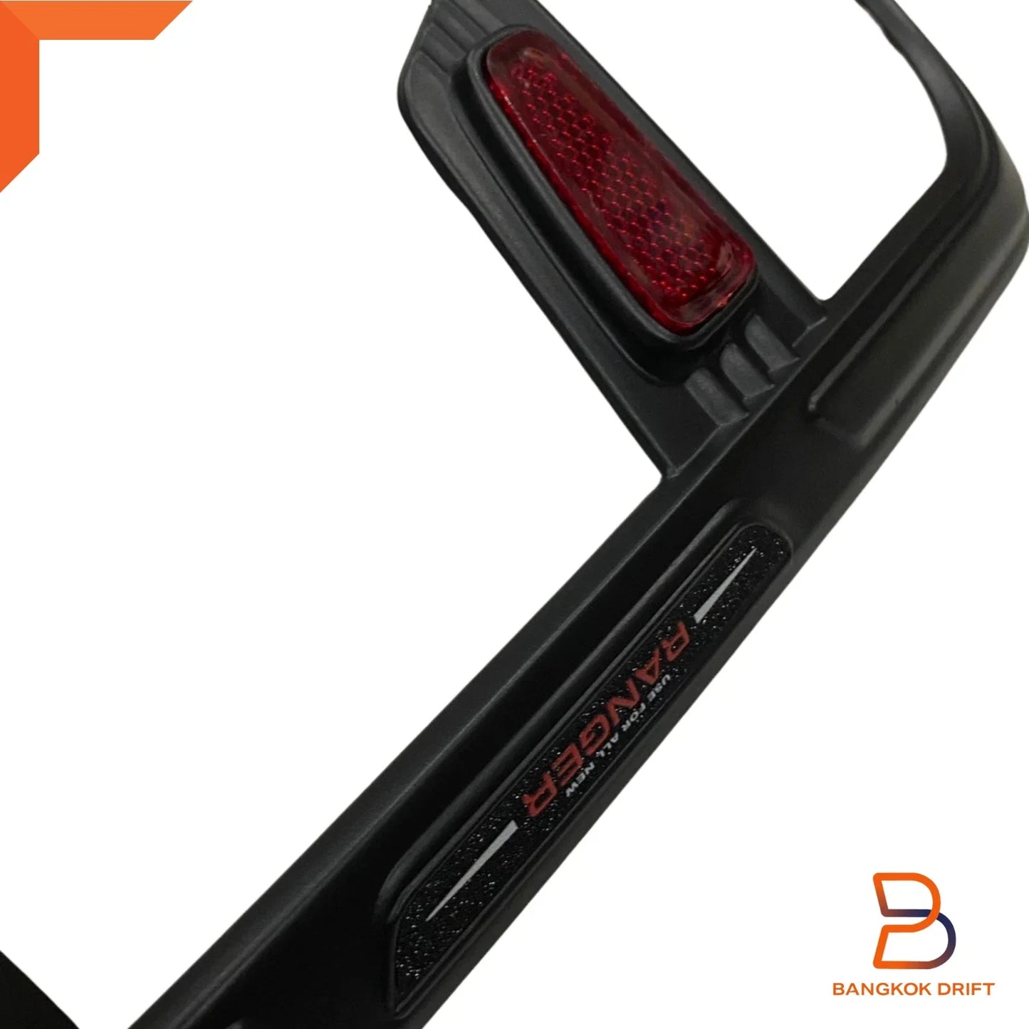 Black Red Reflector Taillight Cover Trim for Ford Ranger Raptor (2022-2025)