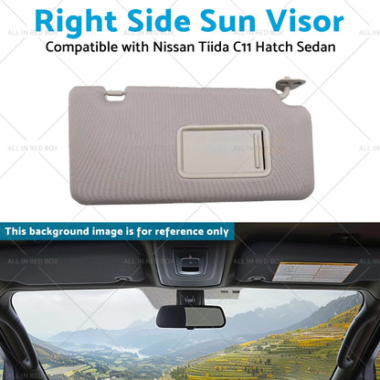 Right Side Sun Visor for Nissan Tiida C11 Hatch Sedan (2004-2012)