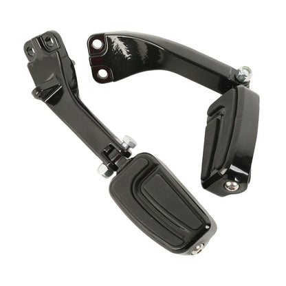 Black Rear Footpeg Mount Bracket for Harley Dyna Super Glide Low Rider (06-17)