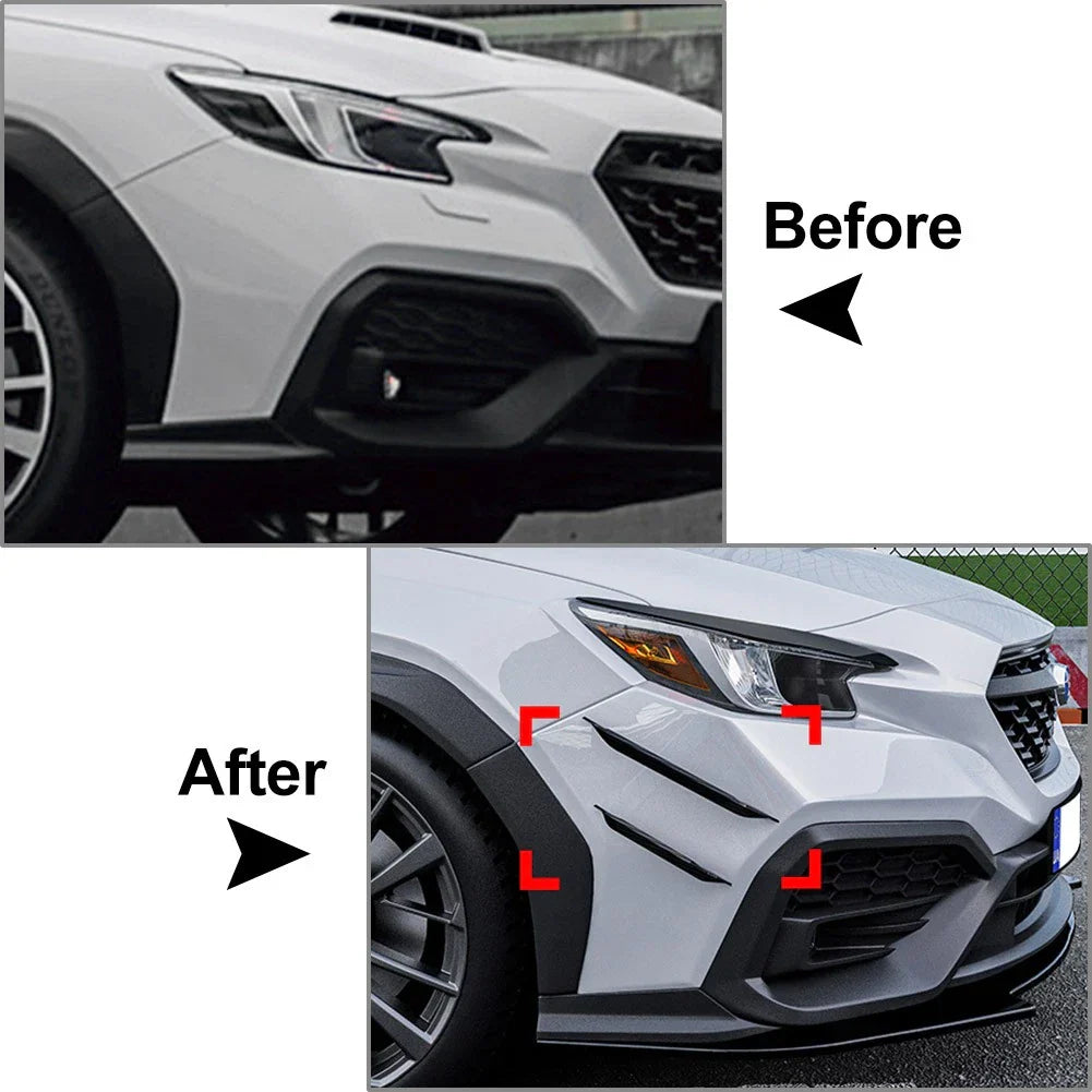 Glossy Black Front Bumper Side Air Vent Trim for Subaru WRX STI (2022-2025)
