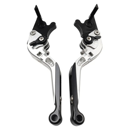 CNC Silver Extendable Brake Clutch Levers for Kawasaki Ninja 125 250 (2018-2023)