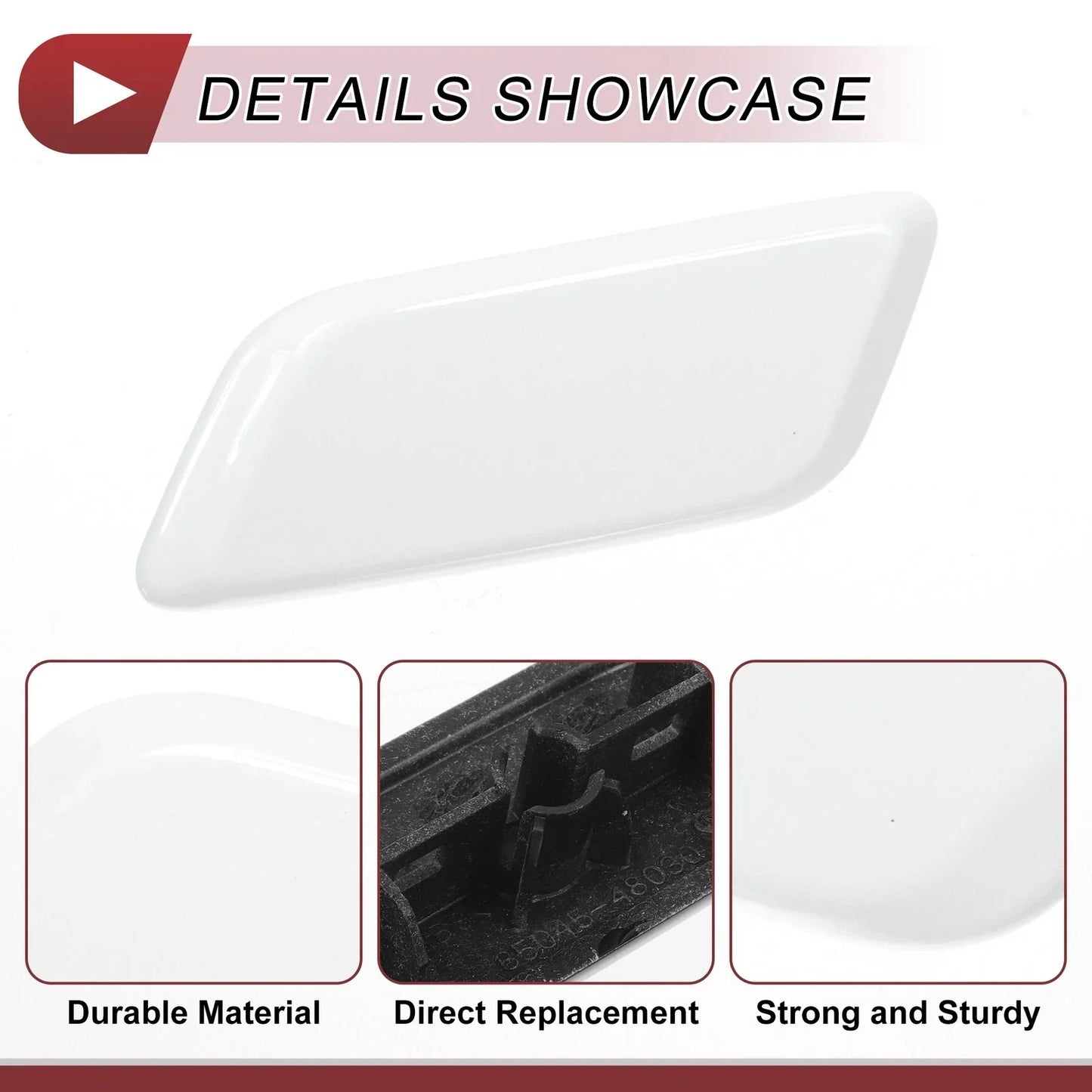 Front Left Washer Nozzle Cover for Lexus RX350 (2012-2014) - White 1 x Cap