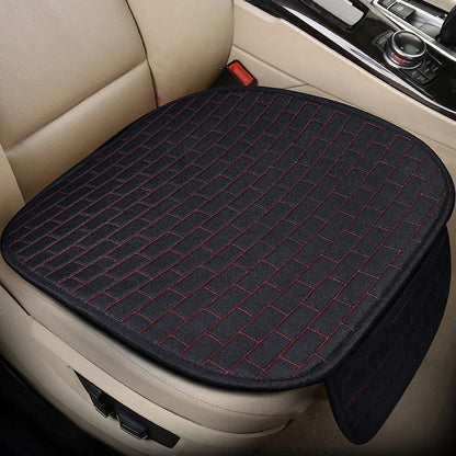 Front Car Seat Covers for Universal Fit - Protective Black Seat Mat Cover