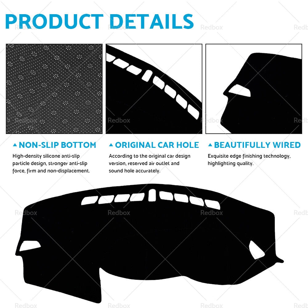 Dash Mat for Hyundai Tucson 2015-2020 SUV Dashboard Cover Black Non-Slip