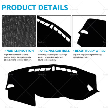 Dash Mat for Hyundai Tucson 2015-2020 SUV Dashboard Cover Black Non-Slip